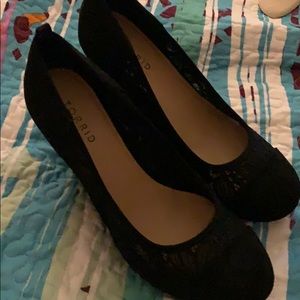 Torrid Lace Black Wedges Wide Width